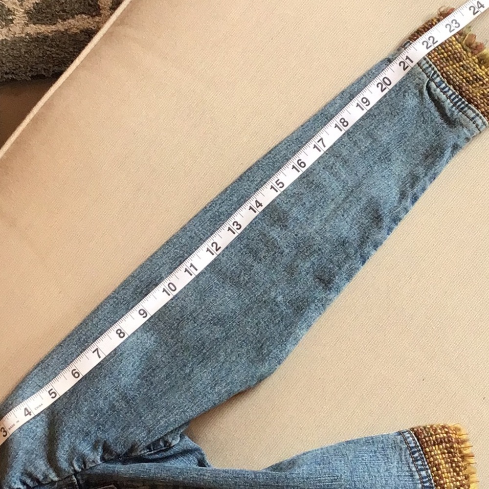 CRYSTAL POCKET BUTTONS JEAN JACKET WITH TWEED DETAILING - Picture 6 of 16
